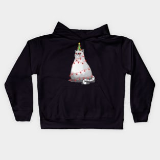 Meowy Christmas Tree Kids Hoodie